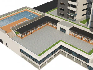 hotel building 1 3D Model