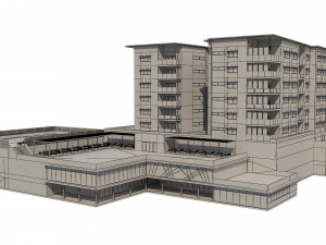 hotel building 1 3D Model