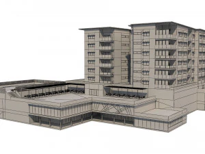 hotel building 1 3D Model