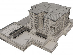 hotel building 1 3D Model