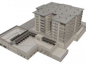 hotel building 1 3D Model