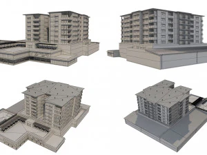 hotel building 1 3D Model