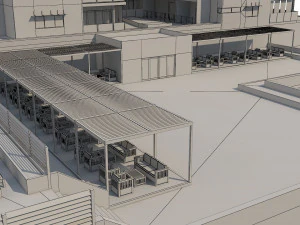 hotel building 1 3D Model