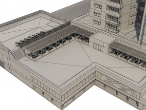 hotel building 1 3D Model