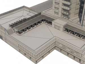 hotel building 1 3D Model