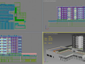 hotel building 1 3D Model