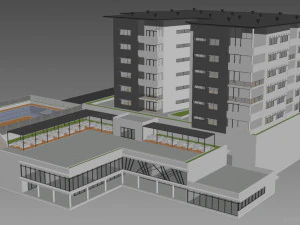hotel building 1 3D Model
