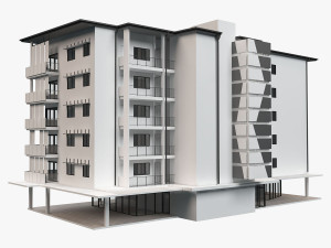 apartment building 18 3D 모델
