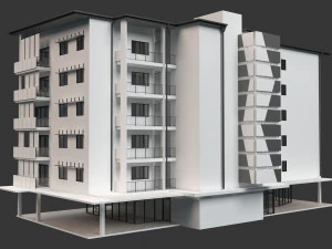 apartment building 18 3D Model