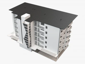 apartment building 18 3D Model