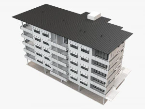 apartment building 18 3D Model