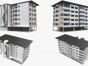 apartment building 18 3D Model