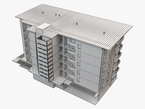 apartment building 18 3D Model