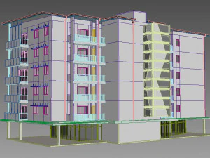 apartment building 18 3D Model