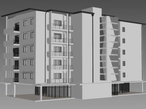 apartment building 18 3D Model