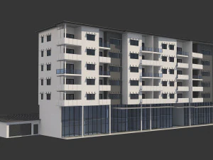 apartment building 19 3D Model