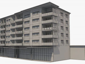 apartment building 19 3D Model