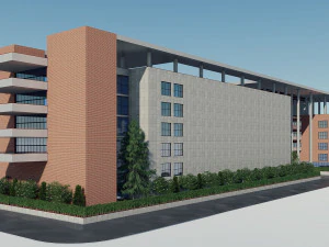 brick building 1 3D Model
