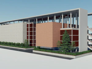 brick building 1 3D Model