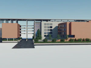 brick building 1 3D Model