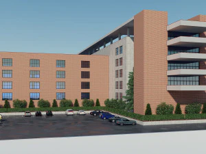 brick building 1 3D Model