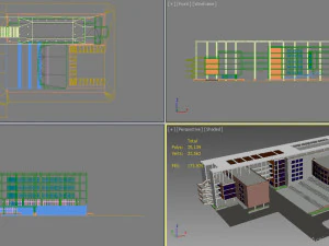 brick building 1 3D Model