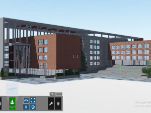 brick building 1 3D Model
