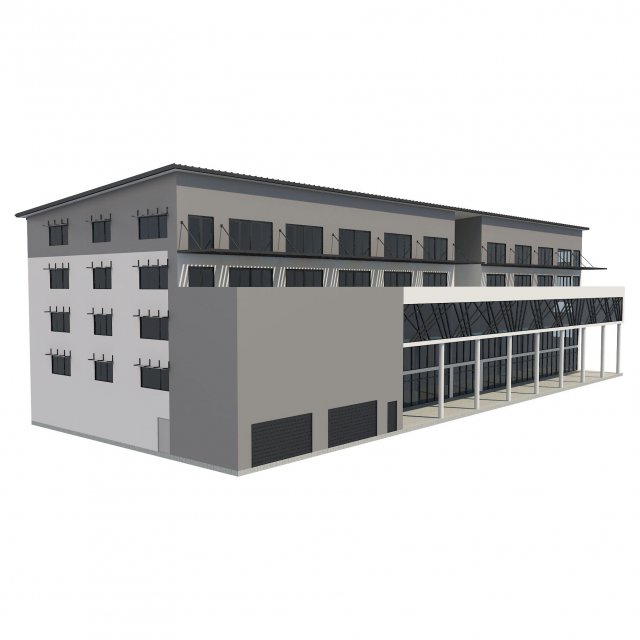 building 6 Model 3D .c4d .max .obj .3ds .fbx .stl .blend 