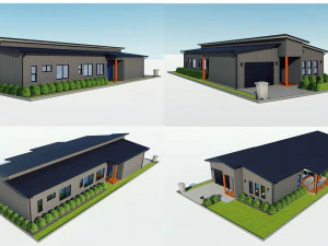 australian houses set 1 3D Model