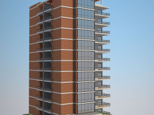 apartment building 12 3D 모델