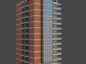 apartment building 12 3D 모델
