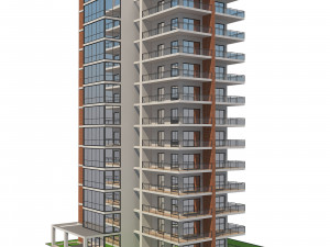 apartment building 12 3D 모델