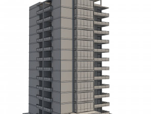 apartment building 12 3D 모델