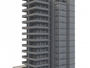 apartment building 12 3D 모델