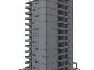 apartment building 12 3D 모델