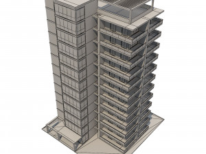 apartment building 12 3D 모델