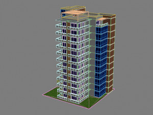 apartment building 12 3D 모델