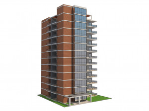 apartment building 12 3D 모델
