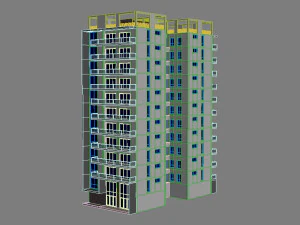apartment building 13 3D Model