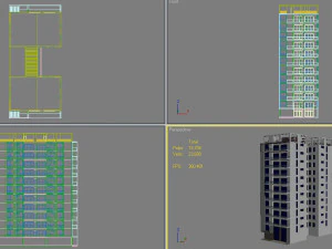 apartment building 13 3D Model