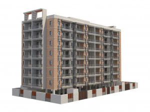 아파트 건물 14 3D 모델