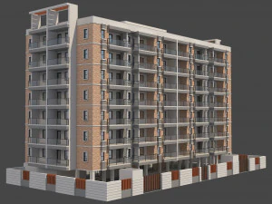 apartment building 14 3D Model