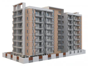 apartment building 14 3D Model