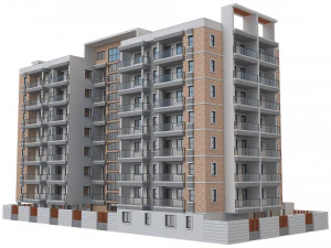 apartment building 14 3D Model