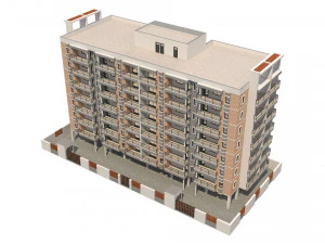 apartment building 14 3D Model