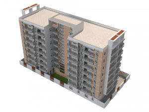 apartment building 14 3D Model