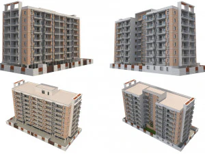 apartment building 14 3D Model