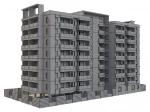 apartment building 14 3D Model