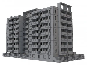apartment building 14 3D Model