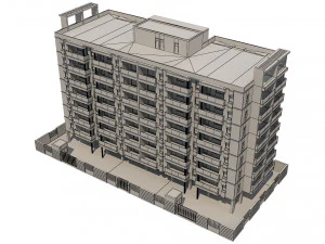 apartment building 14 3D Model